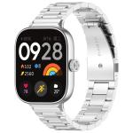 Curea din otel inoxidabil Bizon Strap Watch Aura compatibila cu Xiaomi Redmi Watch 6 / 5 / 4 / Smart Band 10 Pro / 9 Pro / 8 Pro, Silver 2 - lerato.ro