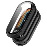 Carcasa cu protectie ecran din sticla securizata BizonMobile compatibila cu Xiaomi Smart Band 10, Negru 2 - lerato.ro