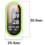 Carcasa cu protectie ecran din sticla securizata BizonMobile compatibila cu Xiaomi Smart Band 10, Light Green 4 - lerato.ro