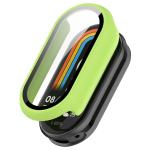Carcasa cu protectie ecran din sticla securizata BizonMobile compatibila cu Xiaomi Smart Band 10, Light Green 2 - lerato.ro