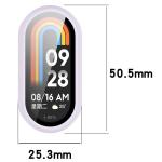 Carcasa cu protectie ecran din sticla securizata BizonMobile compatibila cu Xiaomi Smart Band 10, Light Purple 4 - lerato.ro