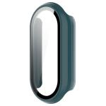 Carcasa cu protectie ecran din sticla securizata BizonMobile compatibila cu Xiaomi Smart Band 10, Dark Green 3 - lerato.ro