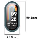Carcasa cu protectie ecran din sticla securizata BizonMobile compatibila cu Xiaomi Smart Band 10, Dark Green 4 - lerato.ro