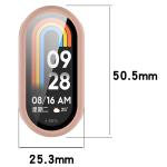 Carcasa cu protectie ecran din sticla securizata BizonMobile compatibila cu Xiaomi Smart Band 10, Roz 3 - lerato.ro