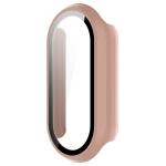 Carcasa cu protectie ecran din sticla securizata BizonMobile compatibila cu Xiaomi Smart Band 10, Roz 4 - lerato.ro