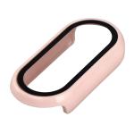 Carcasa cu protectie ecran din sticla securizata BizonMobile compatibila cu Xiaomi Smart Band 10, Roz 7 - lerato.ro