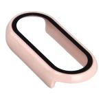 Carcasa cu protectie ecran din sticla securizata BizonMobile compatibila cu Xiaomi Smart Band 10, Roz 8 - lerato.ro