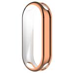 Carcasa cu protectie ecran BizonMobile Felipe compatibila cu Xiaomi Smart Band 10, Rose Gold 3 - lerato.ro