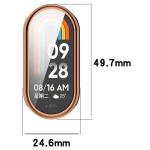 Carcasa cu protectie ecran BizonMobile Felipe compatibila cu Xiaomi Smart Band 10, Rose Gold 4 - lerato.ro
