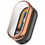 Carcasa cu protectie ecran BizonMobile Felipe compatibila cu Xiaomi Smart Band 10, Rose Gold 2 - lerato.ro