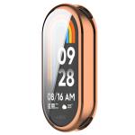 Carcasa cu protectie ecran BizonMobile Felipe compatibila cu Xiaomi Smart Band 10, Rose Gold 9 - lerato.ro