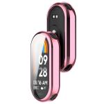 Carcasa cu protectie ecran BizonMobile Felipe compatibila cu Xiaomi Smart Band 10, Roz 9 - lerato.ro