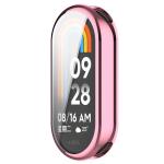 Carcasa cu protectie ecran BizonMobile Felipe compatibila cu Xiaomi Smart Band 10, Roz 8 - lerato.ro