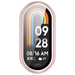 Carcasa cu protectie ecran din sticla securizata BizonMobile compatibila cu Xiaomi Smart Band 10, Light Pink 9 - lerato.ro