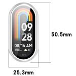 Carcasa cu protectie ecran din sticla securizata BizonMobile compatibila cu Xiaomi Smart Band 10, Silver 3 - lerato.ro