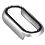 Carcasa cu protectie ecran din sticla securizata BizonMobile compatibila cu Xiaomi Smart Band 10, Silver 8 - lerato.ro