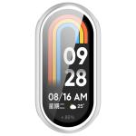 Carcasa cu protectie ecran din sticla securizata BizonMobile compatibila cu Xiaomi Smart Band 10, Silver 9 - lerato.ro