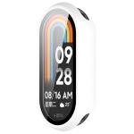 Carcasa cu protectie ecran din sticla securizata BizonMobile compatibila cu Xiaomi Smart Band 10, Alb 6 - lerato.ro