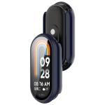 Carcasa cu protectie ecran din sticla securizata BizonMobile compatibila cu Xiaomi Smart Band 10, Dark Blue 5 - lerato.ro