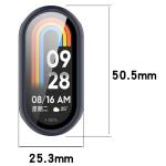 Carcasa cu protectie ecran din sticla securizata BizonMobile compatibila cu Xiaomi Smart Band 10, Dark Blue 3 - lerato.ro