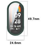 Carcasa cu protectie ecran BizonMobile Felipe compatibila cu Xiaomi Smart Band 10, Dark Green 4 - lerato.ro