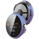 Carcasa cu protectie ecran din sticla securizata BizonMobile compatibila cu Google Pixel Watch 3 45mm, Mov / Albastru 5 - lerato.ro