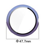 Carcasa cu protectie ecran din sticla securizata BizonMobile compatibila cu Google Pixel Watch 3 45mm, Mov / Albastru 3 - lerato.ro