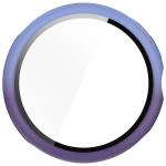 Carcasa cu protectie ecran din sticla securizata BizonMobile compatibila cu Google Pixel Watch 3 45mm, Mov / Albastru 9 - lerato.ro
