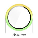 Carcasa cu protectie ecran din sticla securizata BizonMobile compatibila cu Google Pixel Watch 3 45mm, Galben / Verde 3 - lerato.ro