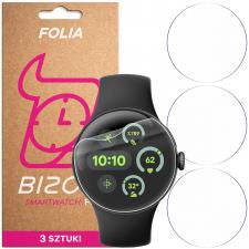 Set 3 folii de protectie Bizon HydroFlex compatibile cu Google Pixel Watch 3 45 mm, Transparent