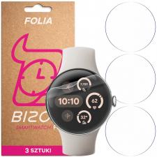 Set 3 folii de protectie Bizon HydroFlex compatibile cu Google Pixel Watch 3 41 mm, Transparent