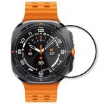 Folie sticla hibrid Bizon Glass Watch Edge Hybrid compatibila cu Samsung Galaxy Watch Ultra 47 mm, Negru 4 - lerato.ro