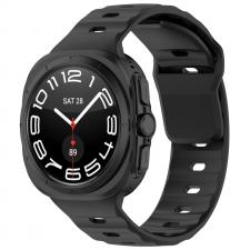 Curea din silicon BizonMobile compatibila cu Samsung Galaxy Watch Ultra 47 mm, Negru