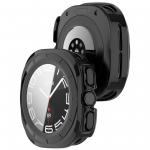 Carcasa cu protectie ecran din sticla securizata BizonMobile compatibila cu Samsung Galaxy Watch Ultra 47 mm, Negru 5 - lerato.ro