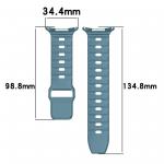 Curea din silicon BizonMobile compatibila cu Samsung Galaxy Watch Ultra 47 mm, Light Blue 3 - lerato.ro
