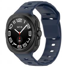 Gadgeturi, Curea din silicon BizonMobile compatibila cu Samsung Galaxy Watch Ultra 47 mm, Dark Blue, lerato.ro