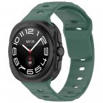 Curea din silicon BizonMobile compatibila cu Samsung Galaxy Watch Ultra 47 mm, Dark Green 2 - lerato.ro