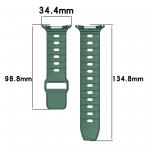 Curea din silicon BizonMobile compatibila cu Samsung Galaxy Watch Ultra 47 mm, Dark Green 3 - lerato.ro