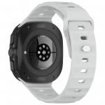 Curea din silicon BizonMobile compatibila cu Samsung Galaxy Watch Ultra 47 mm, Light Grey 5 - lerato.ro