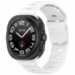 Curea din silicon BizonMobile compatibila cu Samsung Galaxy Watch Ultra 47 mm, Alb 2 - lerato.ro