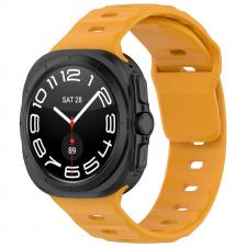 Gadgeturi, Curea din silicon BizonMobile compatibila cu Samsung Galaxy Watch Ultra 47 mm, Galben, lerato.ro