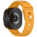 Curea din silicon BizonMobile compatibila cu Samsung Galaxy Watch Ultra 47 mm, Galben 5 - lerato.ro