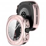 Carcasa cu protectie ecran din sticla securizata BizonMobile compatibila cu Samsung Galaxy Watch Ultra 47 mm, Satin Pink 5 - lerato.ro