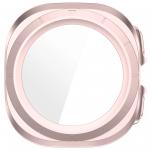 Carcasa cu protectie ecran din sticla securizata BizonMobile compatibila cu Samsung Galaxy Watch Ultra 47 mm, Satin Pink 9 - lerato.ro