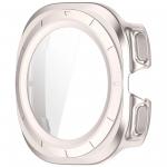 Carcasa cu protectie ecran din sticla securizata BizonMobile compatibila cu Samsung Galaxy Watch Ultra 47 mm, Satin Champagne 4 - lerato.ro