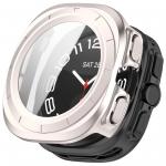 Carcasa cu protectie ecran din sticla securizata BizonMobile compatibila cu Samsung Galaxy Watch Ultra 47 mm, Satin Champagne 2 - lerato.ro