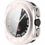 Carcasa cu protectie ecran din sticla securizata BizonMobile compatibila cu Samsung Galaxy Watch Ultra 47 mm, Satin Champagne 6 - lerato.ro