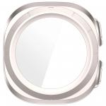 Carcasa cu protectie ecran din sticla securizata BizonMobile compatibila cu Samsung Galaxy Watch Ultra 47 mm, Satin Champagne 9 - lerato.ro