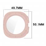 Carcasa cu protectie ecran din sticla securizata BizonMobile compatibila cu Samsung Galaxy Watch Ultra 47 mm, Roz 3 - lerato.ro