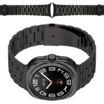 Curea din otel inoxidabil Bizon Strap Watch Aura compatibila cu Samsung Galaxy Watch Ultra 47 mm, Negru 3 - lerato.ro